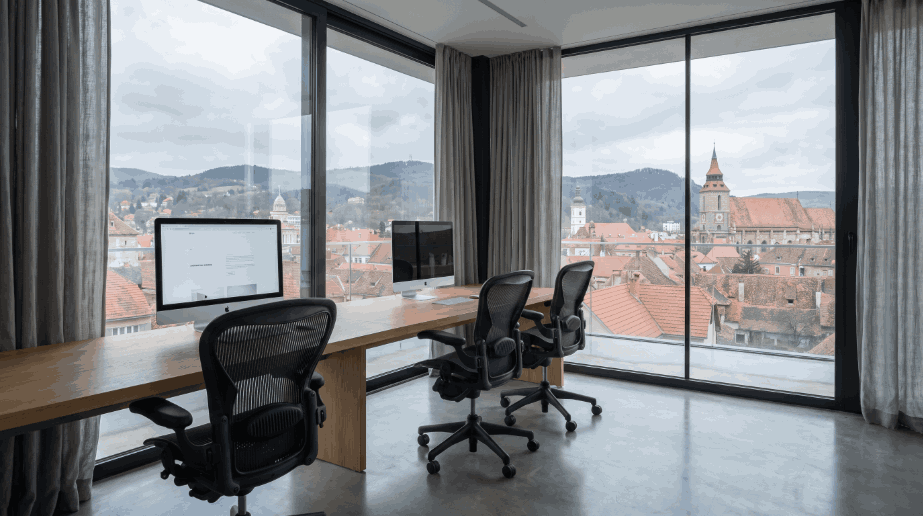 Studio Motanu într-un penthouse cu vedere spre Târgu Mureș